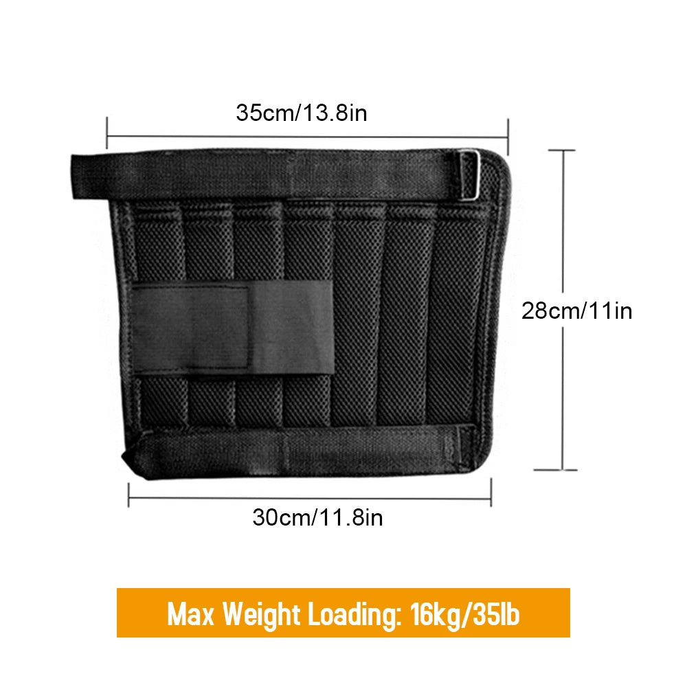 Adjustable Ankle Weights with Mesh Design and Adhesive Strap, 35.2 lbs Maximum