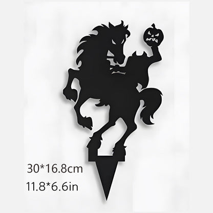 Metal Yard Stake Shadow Caster with Spotlight Projection for Halloween Displays