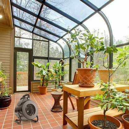 Greenhouse Heater 1500W with Steel Coil Element and Dual Air Circulation, IPX4 Splash Resistant