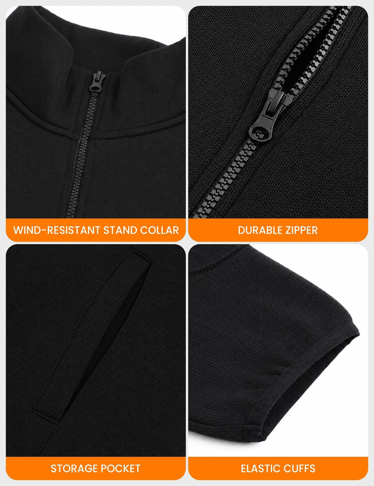 Mens Heated Fleece Jacket with Five Carbon Fiber Zones and Three Heat Levels for Outdoors