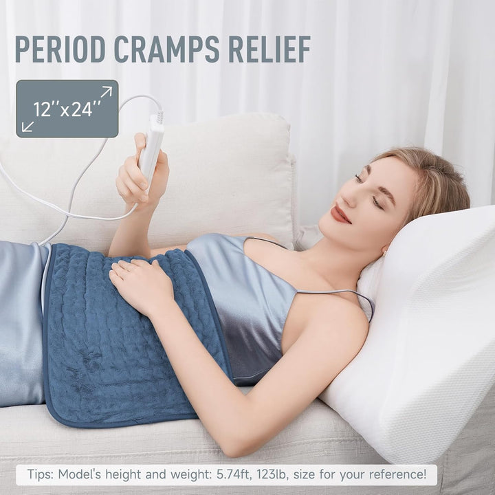 Electric Heating Pad with Six Temperature Settings and Auto Shutoff Timer