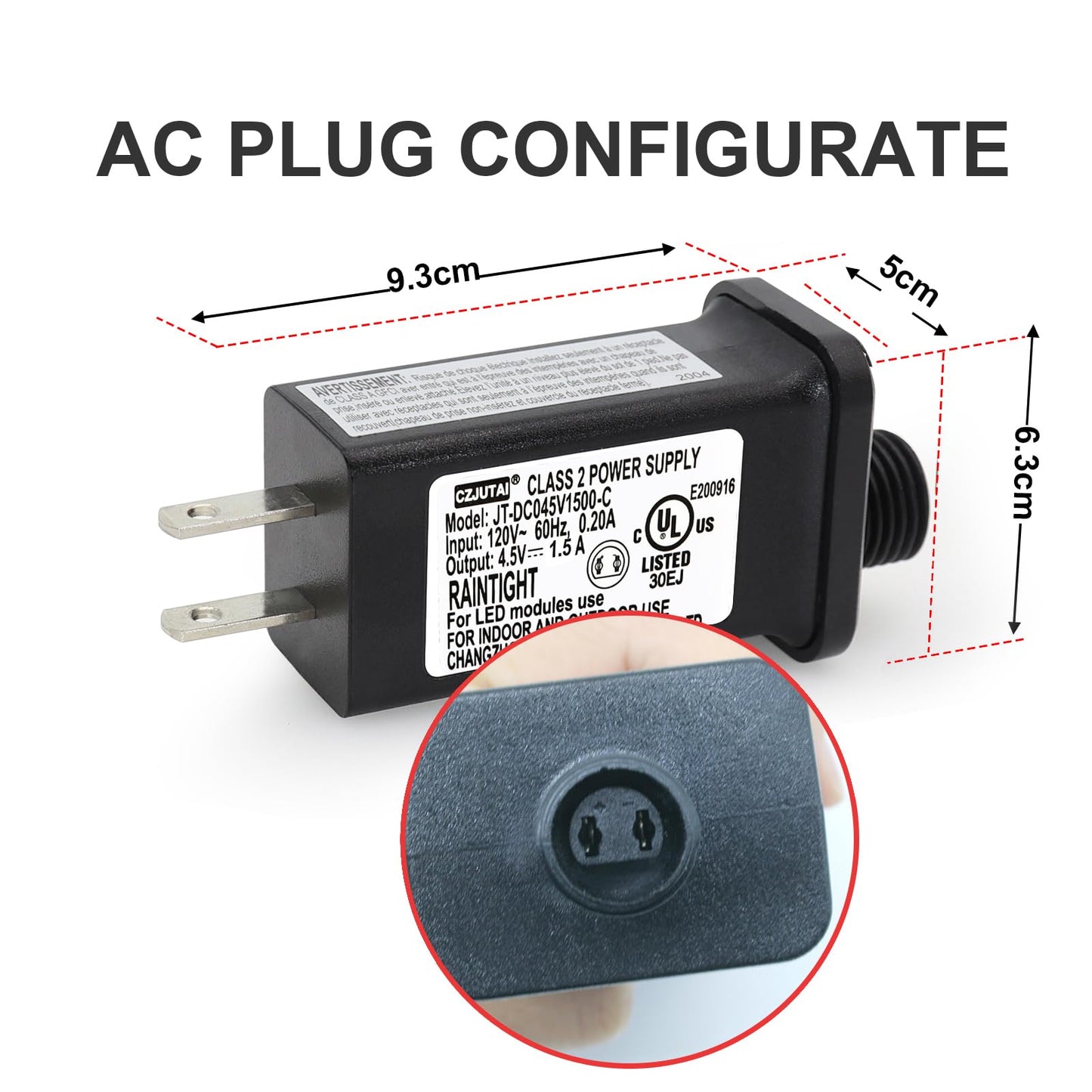 Outdoor Display Power Adapter with Weather Sealed Housing and 1.5A DC Output