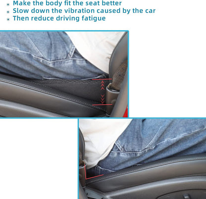 Memory Foam Car Seat Cushion with 3.5 Inch Height Boost and Breathable Cover
