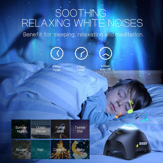 Northern Lights Projector with Music Sync and Remote Control, 16 Aurora Patterns