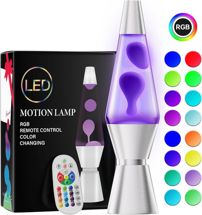 LED Lava Lamp with 17 Color Options and Wireless Remote Control