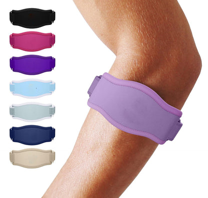 Elbow Compression Brace with Three Adjustable Straps and Moisture Wicking Fabric