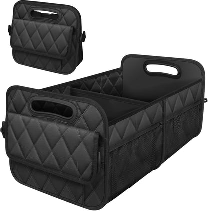 Collapsible Trunk Organizer with Removable Dividers and Mesh Side Pockets