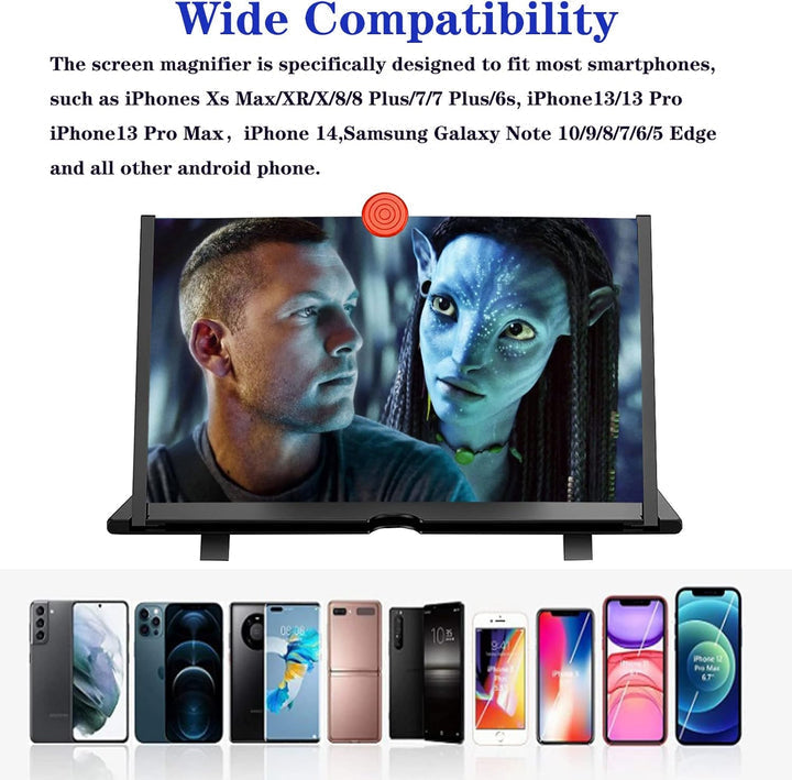 Phone Screen Magnifier 16 Inch with Fresnel Lens and Foldable Design