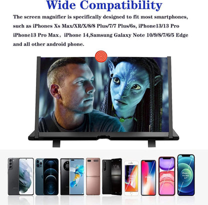 Phone Screen Magnifier 16 Inch with Fresnel Lens and Foldable Design
