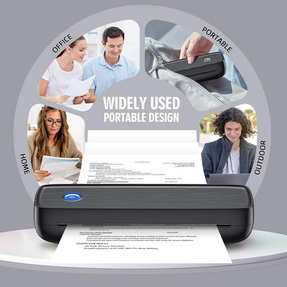 Thermal Printer with Wireless Connection and 600-Sheet Battery, Multi-Size Paper Support