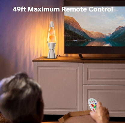 LED Lava Lamp with 17 Color Options and Wireless Remote Control