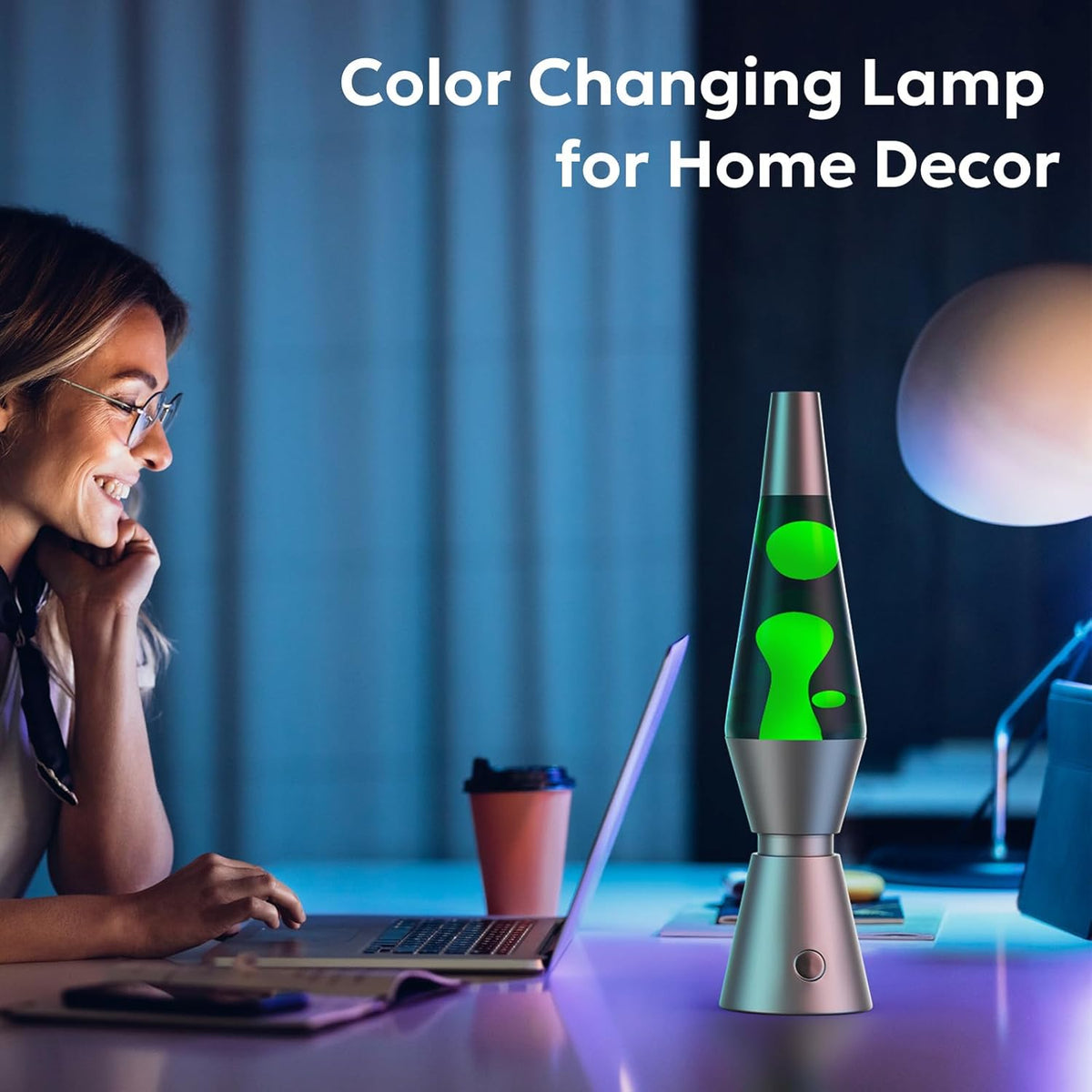 LED Lava Lamp with 17 Color Options and Wireless Remote Control