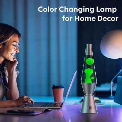 LED Lava Lamp with 17 Color Options and Wireless Remote Control