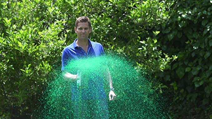 Liquid Grass Seed Spray with Fiber Mulch and Hose Attachment for Bare Lawn Patches