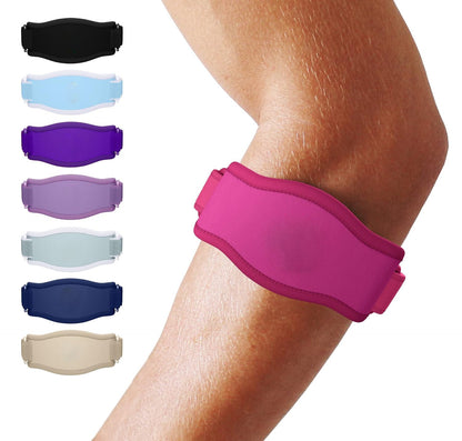 Elbow Compression Brace with Three Adjustable Straps and Moisture Wicking Fabric