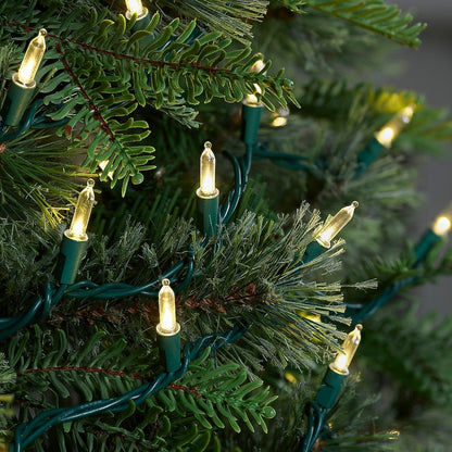 Twinkling LED String Lights with 100 Bulbs in Warm White and Multicolor for Christmas Trees and Wreaths