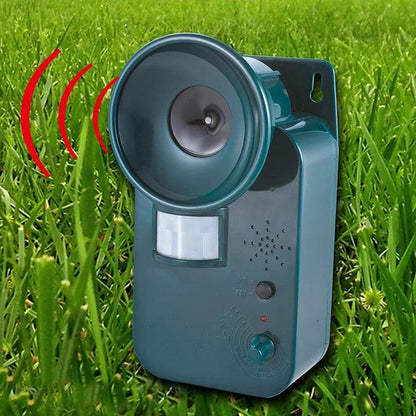 Motion-Activated Ultrasonic Animal Repeller with Adjustable Frequency and Flashing Light