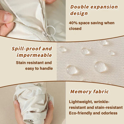 Vacuum-Free Compression Storage Bag with Built-In Zipper Channel and Reinforced Handles