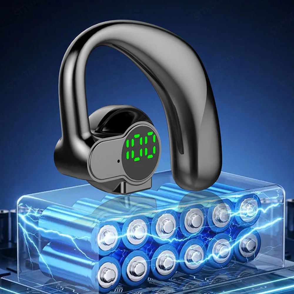 Air Conduction Headphones with Rotating Ear Hooks and Touch Controls, 20-Hour Battery