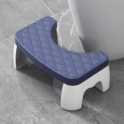 Toilet Stool with Textured Grip Surface and Compact Design for Better Posture