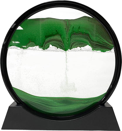 Flowing Sand Art Frame with Colored Layers and Gravity Motion