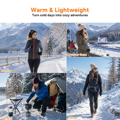 Women's Heated Vest with Six Heating Zones and Eight Hour Runtime