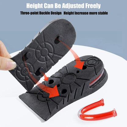 Adjustable Shoe Lift Insoles with Air Circulation and Shock Absorbing Base, Sizes 4.5-9US