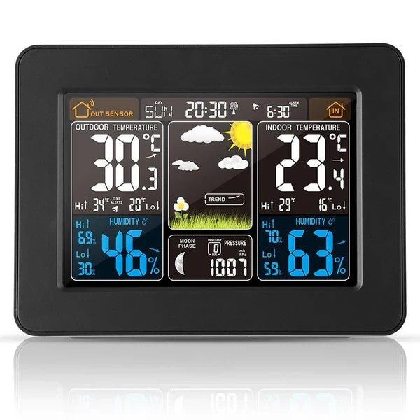 Weather Station with Wireless Sensor and Atomic Clock, Color LCD Display