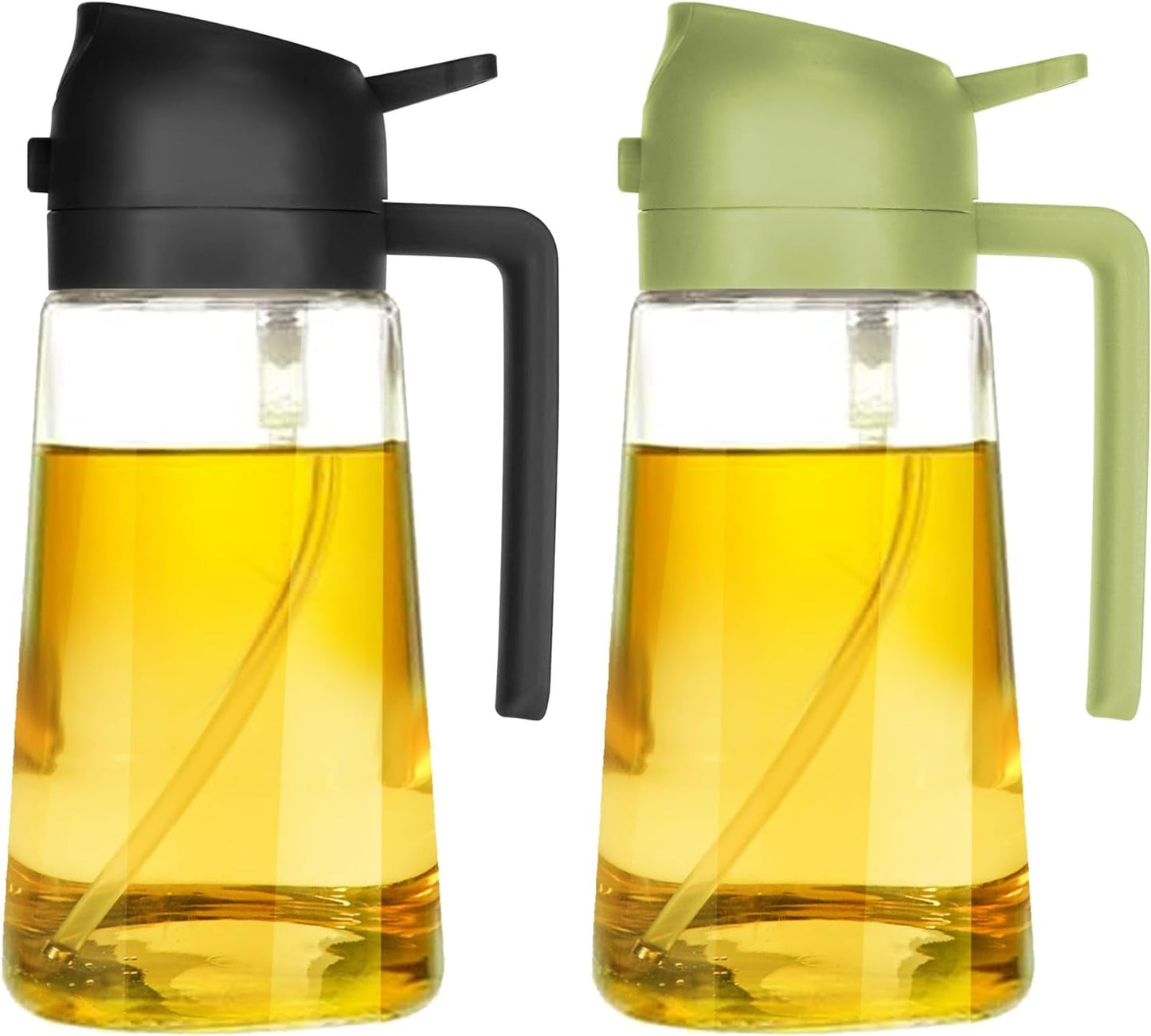 16Oz Oil Dispenser Bottle for Kitchen - 2 in 1 Olive Oil Dispenser and Oil Sprayer - 470Ml Olive Oil Bottle 