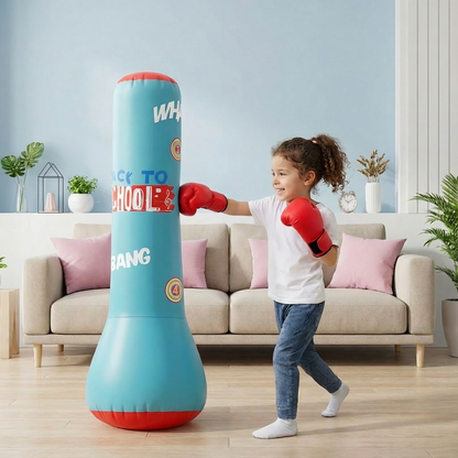 Inflatable Punching Bag for Kids with Water-Filled Base and Self-Righting Action