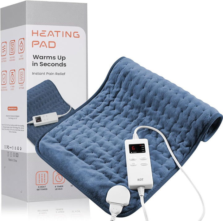 Electric Heating Pad with Six Temperature Settings and Auto Shutoff Timer