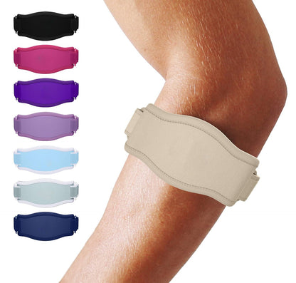 Elbow Compression Brace with Three Adjustable Straps and Moisture Wicking Fabric