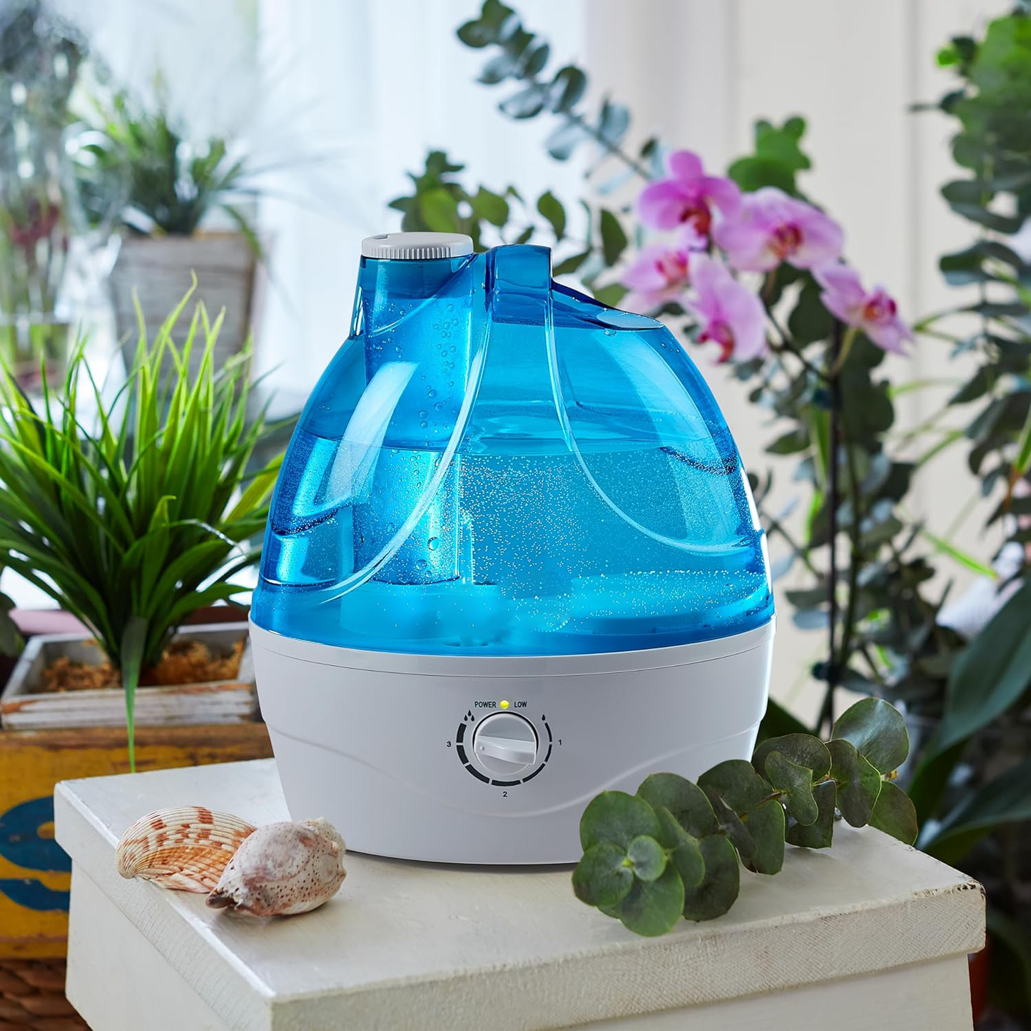 Cool Mist Humidifier with Rotating Nozzle and Auto Shutoff for 400 Square Feet