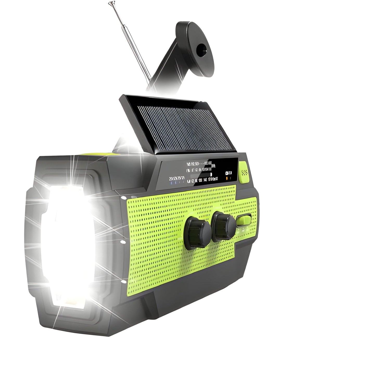Emergency Weather Radio with Hand Crank and Solar Panel, 4000mAh Battery