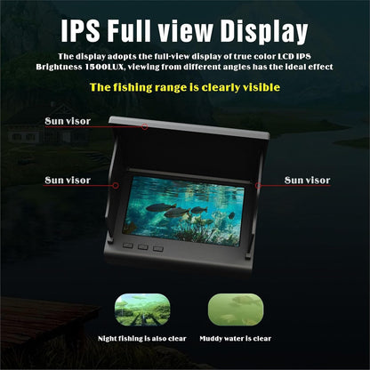 Underwater Fishing Camera with 4.3 inch LCD Monitor and Night Vision, 98ft Cable
