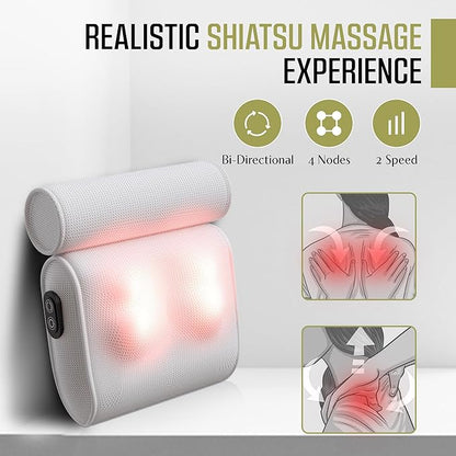 Bath Pillow with Textured Foam and Suction Cup Attachment