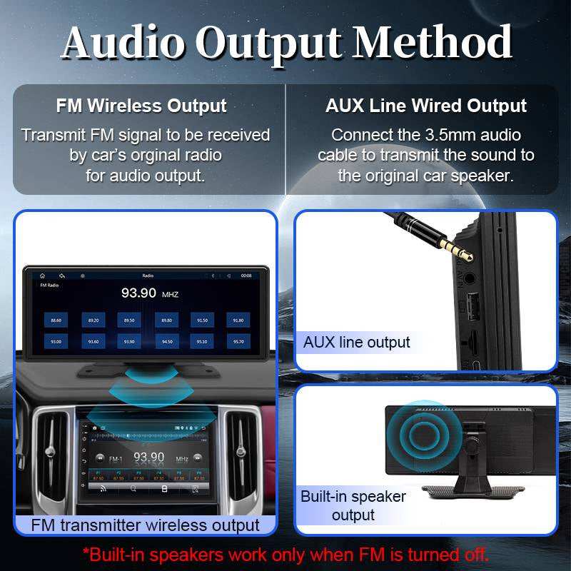 Touch Screen Car Stereo with Wireless Phone Pairing and Backup Camera, Voice Control