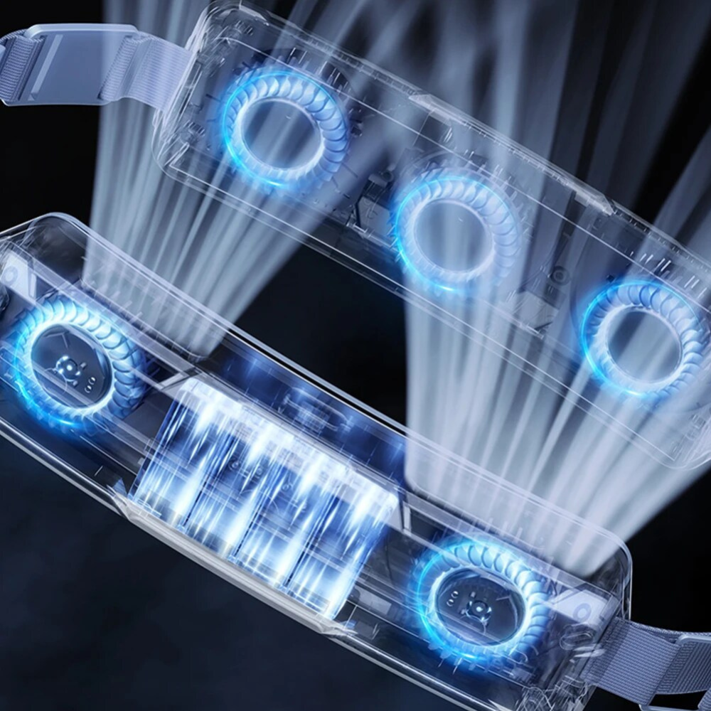 Wearable Waist Fan with 3-Speed Settings and 5000mAh Battery