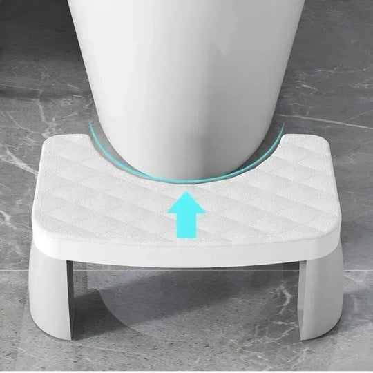 Toilet Stool with Textured Grip Surface and Compact Design for Better Posture