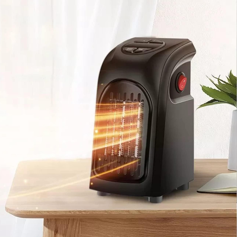 Wall Mount Ceramic Heater with Dual Fan Speed and 12-Hour Timer
