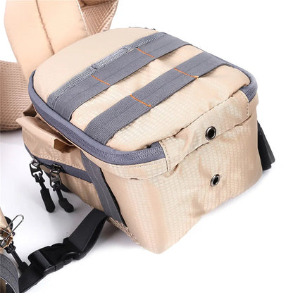 Fly Fishing Chest Bag with Zippered Compartments and Tool Loops