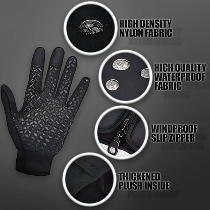 Winter Gloves with Touchscreen Fingertips and Textured Grip for Cold Weather Protection