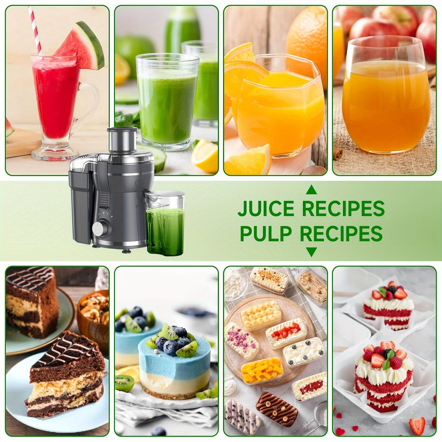 Centrifugal Juicer with 3 Inch Wide Mouth and Dual Speed Settings, 500W