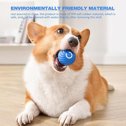 Automatic Rolling Dog Toy with Obstacle Sensor and 60-Minute Battery, Rechargeable All Vera Mart