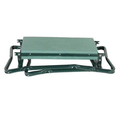 Garden Kneeler and Seat with Padded Cushion and Side Handles, Foldable Green