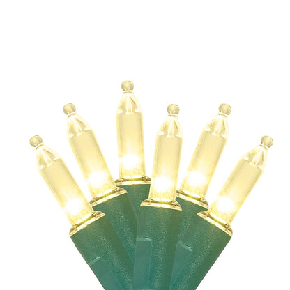Twinkling LED String Lights with 100 Bulbs in Warm White and Multicolor for Christmas Trees and Wreaths