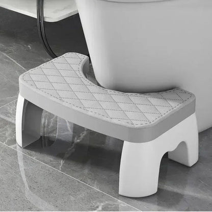 Toilet Stool with Textured Grip Surface and Compact Design for Better Posture