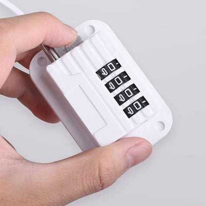 Refrigerator Door Lock with Programmable Code and Adjustable Strap, Adhesive Mount