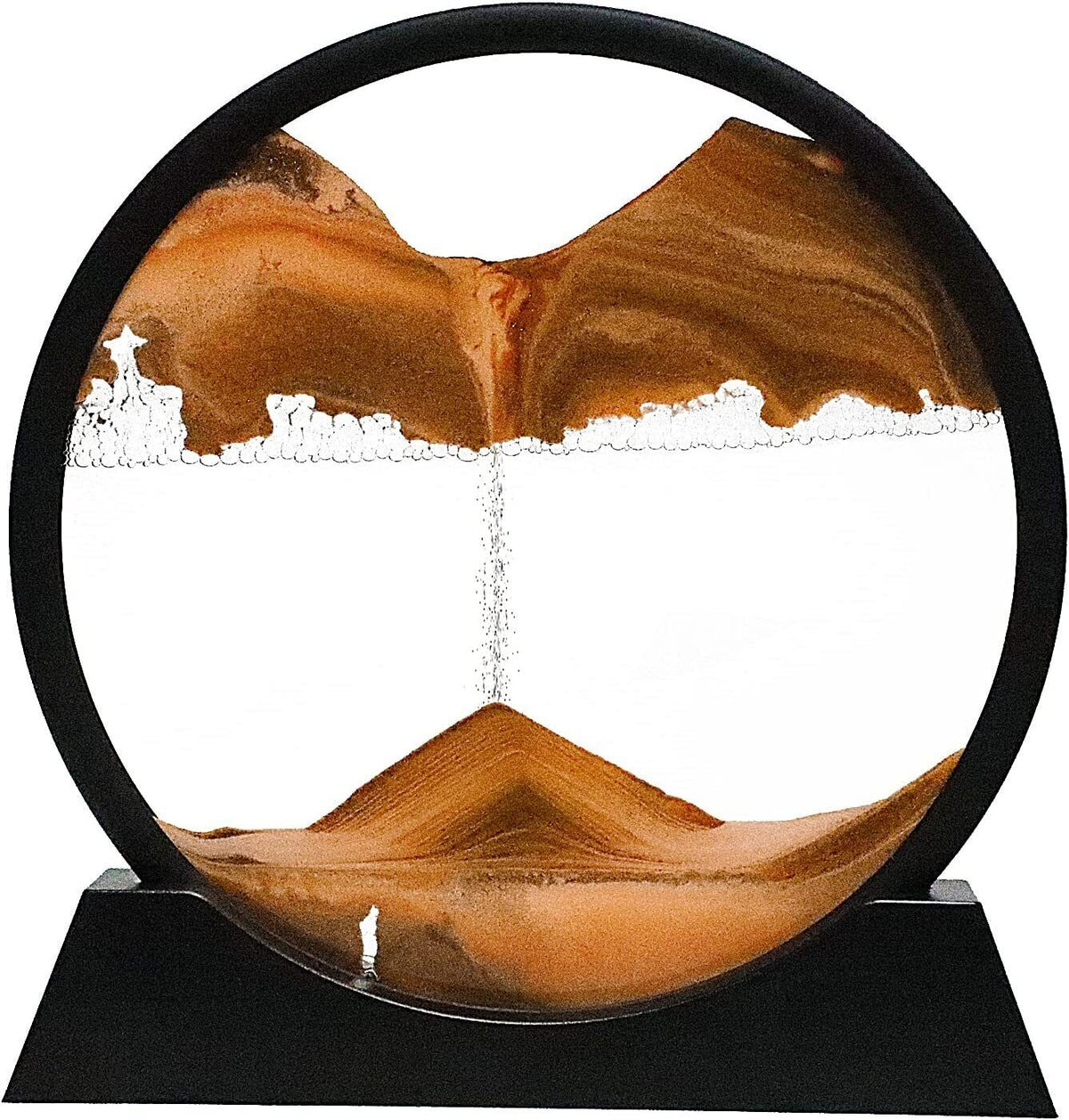 Flowing Sand Art Frame with Colored Layers and Gravity Motion