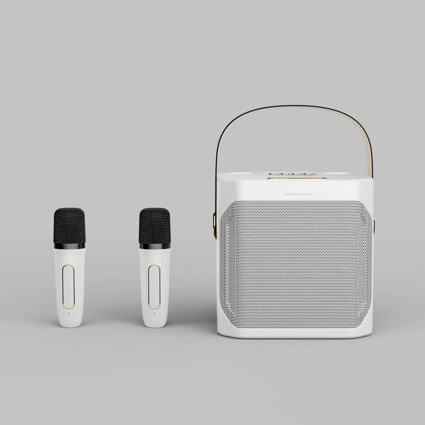 Karaoke Speaker with Dual Microphone Inputs and Built-In Subwoofer, 8 Hour Battery